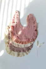 Load image into Gallery viewer, Monogrammed Bib Ruffle Muslin Cotton
