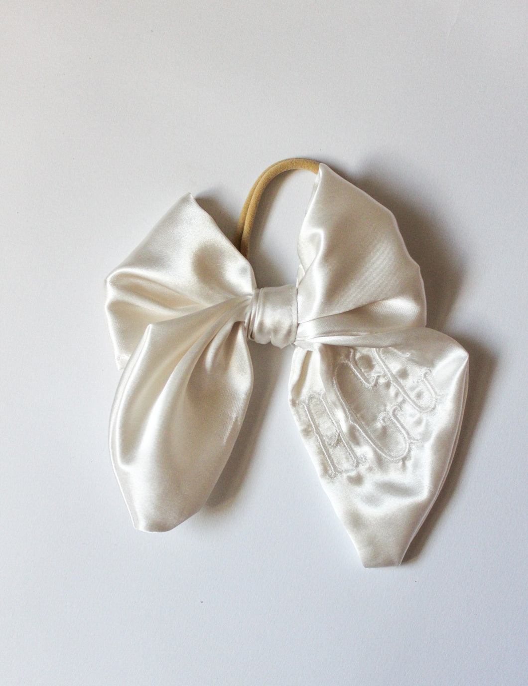 Monogrammed Embroidered Bow