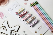 Load image into Gallery viewer, Personalized Color Pencil Acrylic Hair Clip
