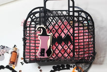 Load image into Gallery viewer, Wicked Witch Personalized Letter Halloween Basket Tag
