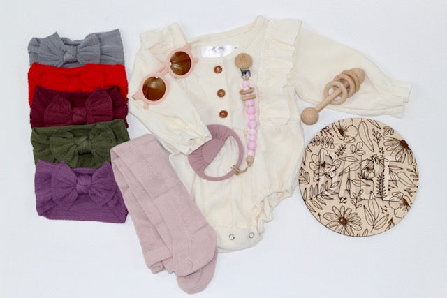 Corduroy Baby Girl Rompers