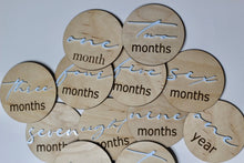 Load image into Gallery viewer, Wood and Acrylic Milestones 1 month - 1 year
